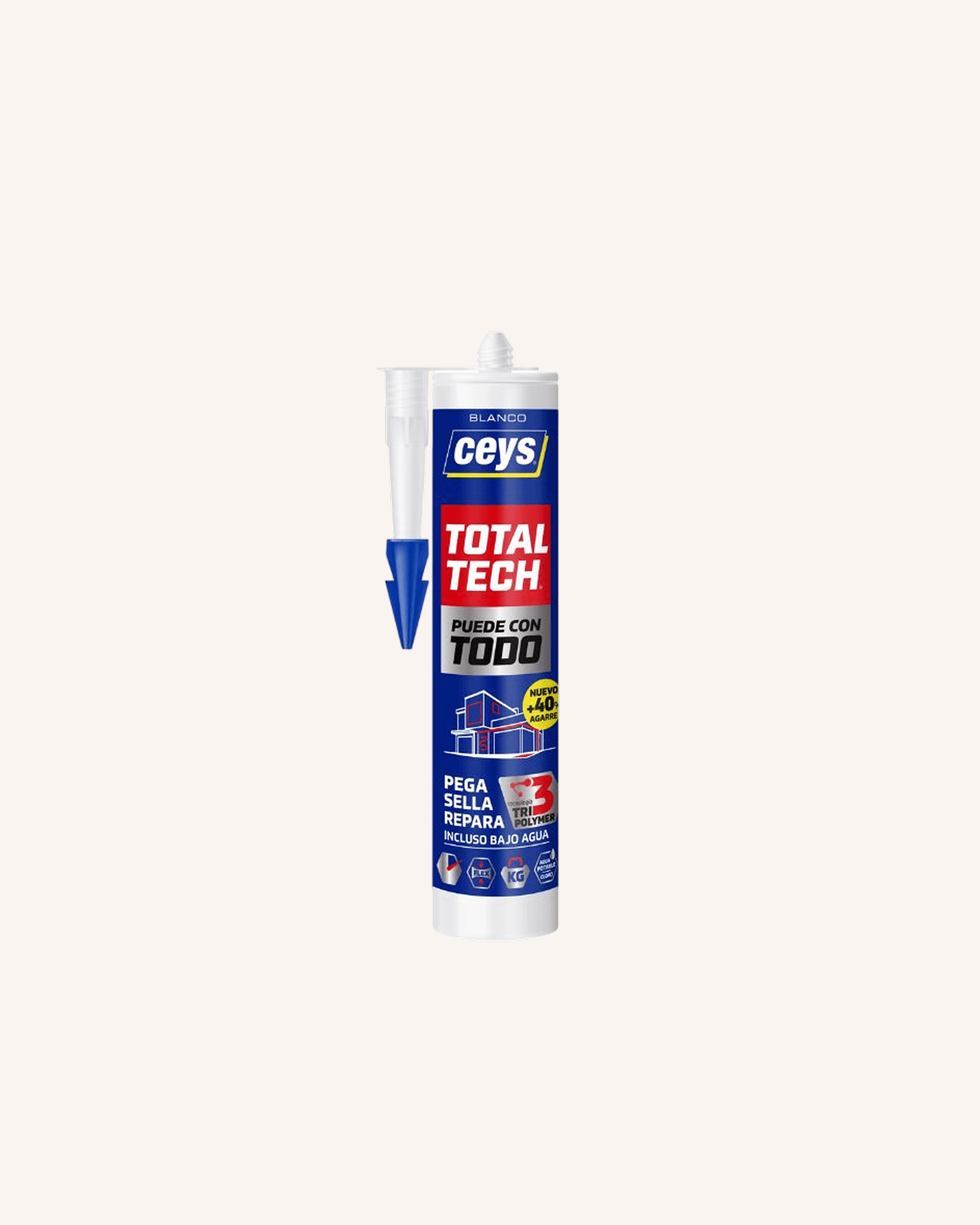 Ceys Total Tech Blanco Cartucho 290 ml adhesivo multiusos