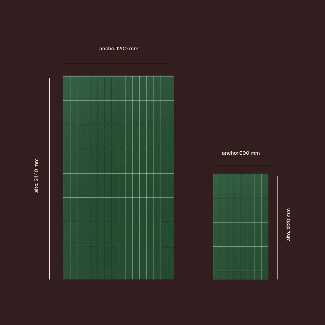 Panel_SPC_imitacion_azulejo_vertical_verde_demension