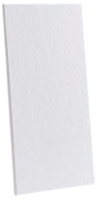 Panel acústico autoadhesivo de poliéster en color blanco, con superficie texturizada y diseño minimalista, ideal para mejorar la acústica interior y el aislamiento térmico.