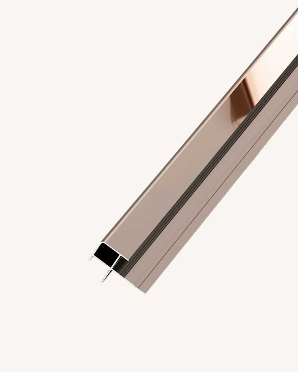 Perfil de Esquina Exterior Cuadrada de Aluminio - Oro Rosa Brillante