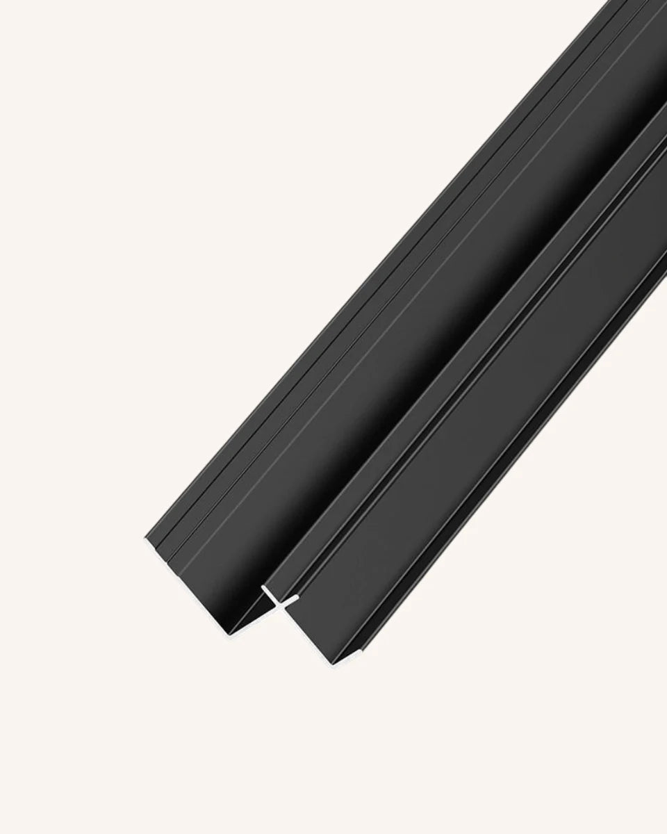 Perfil de esquina interior de aluminio - Negro Mate