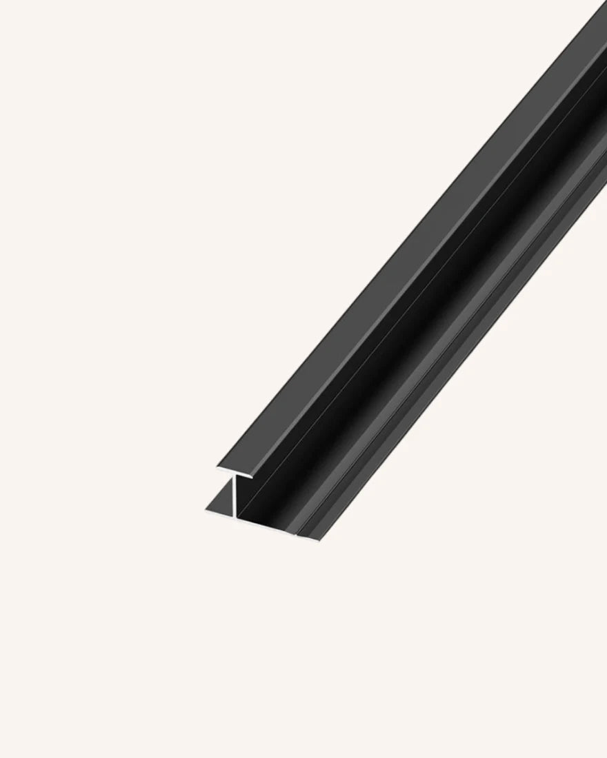 Perfil de unión en H de aluminio - Negro Mate