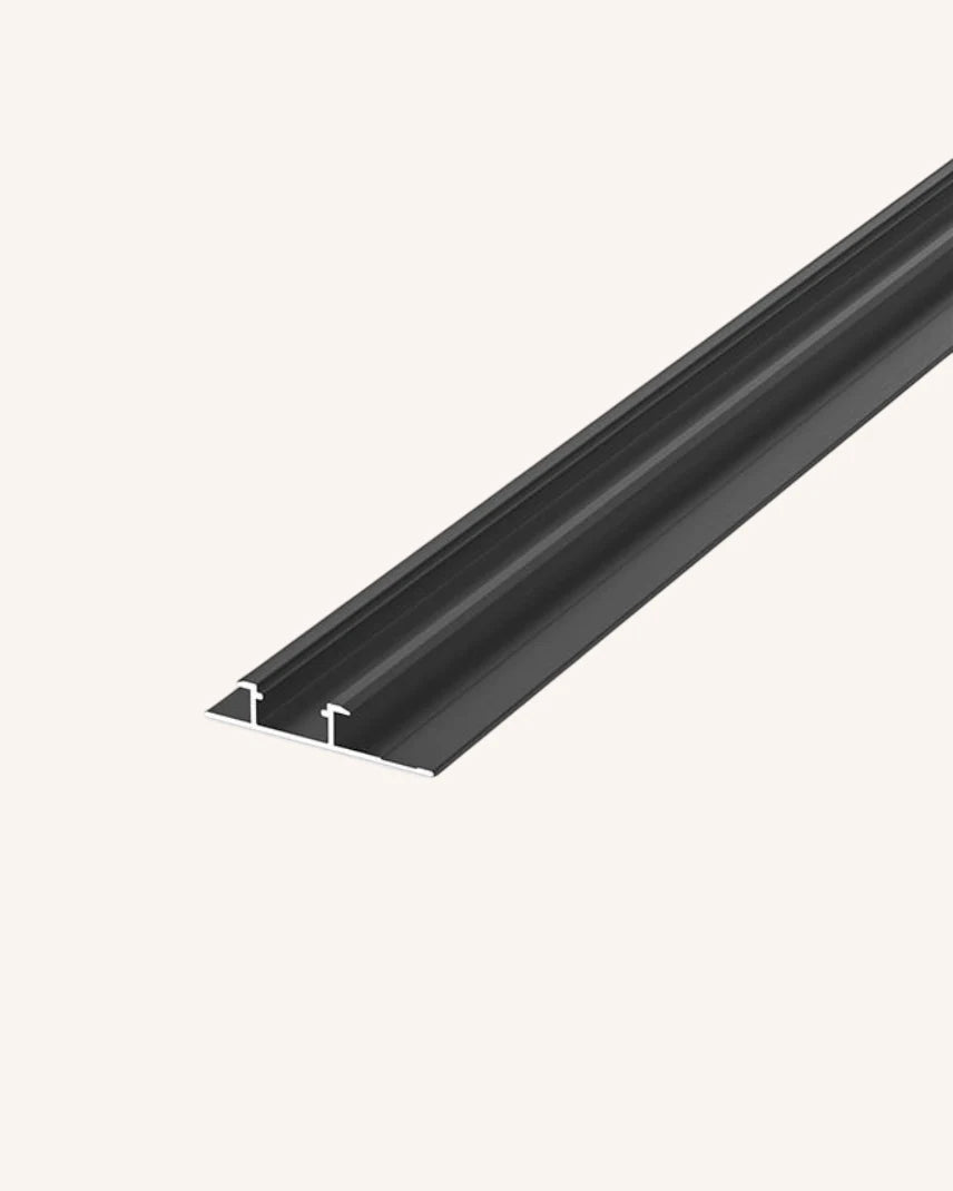 Perfil para tira LED de aluminio - Negro Mate
