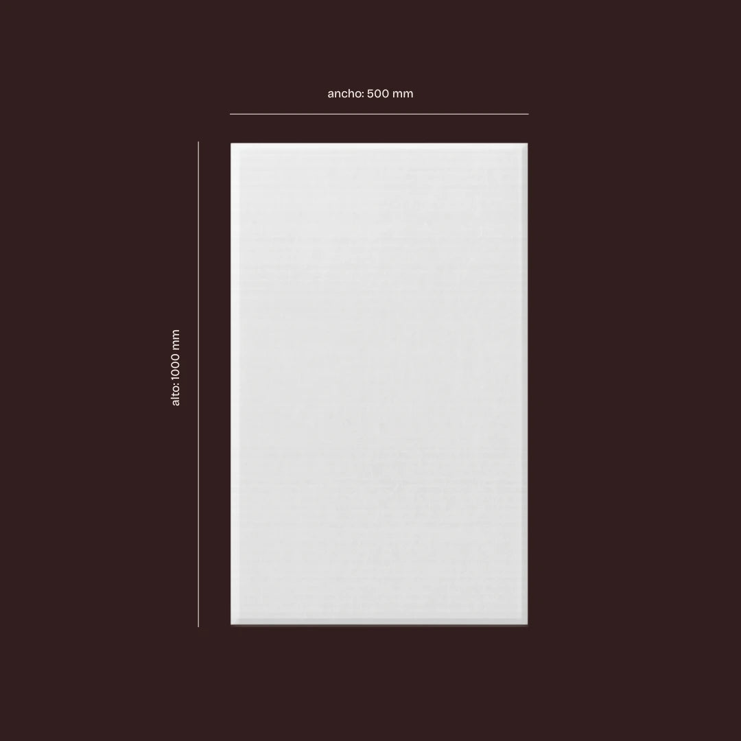 Espuma Acústica Autoadhesiva de Poliéster blanco Largo y ancho