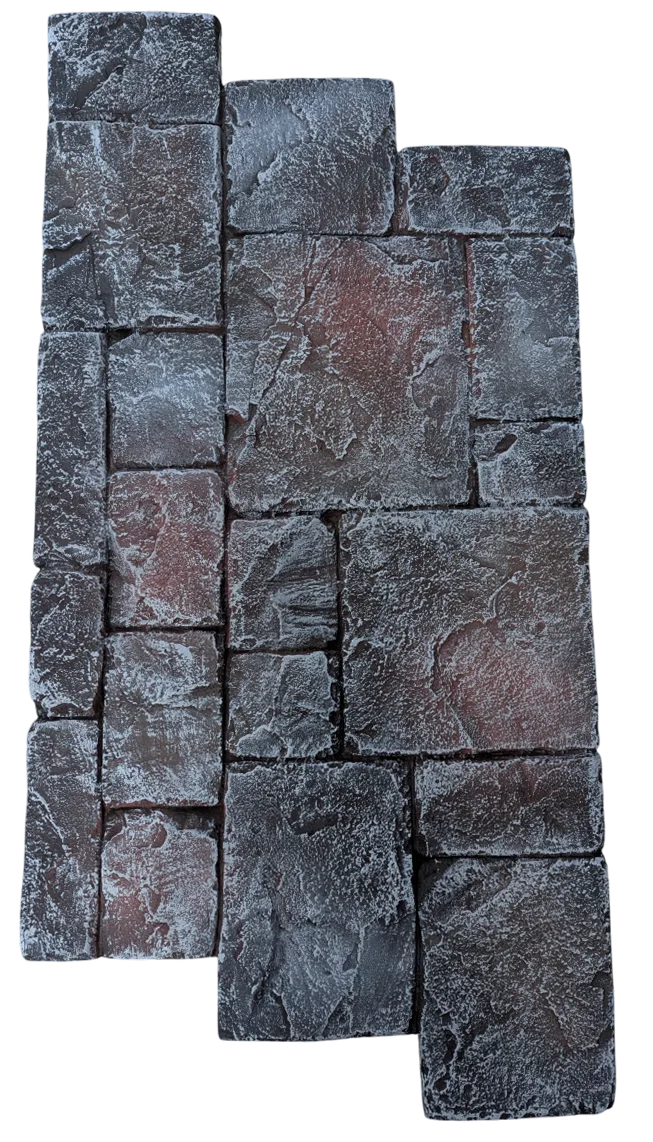 Panel Decorativo PU Efecto Piedra Volcánica Rústica Color Lava vista frontal