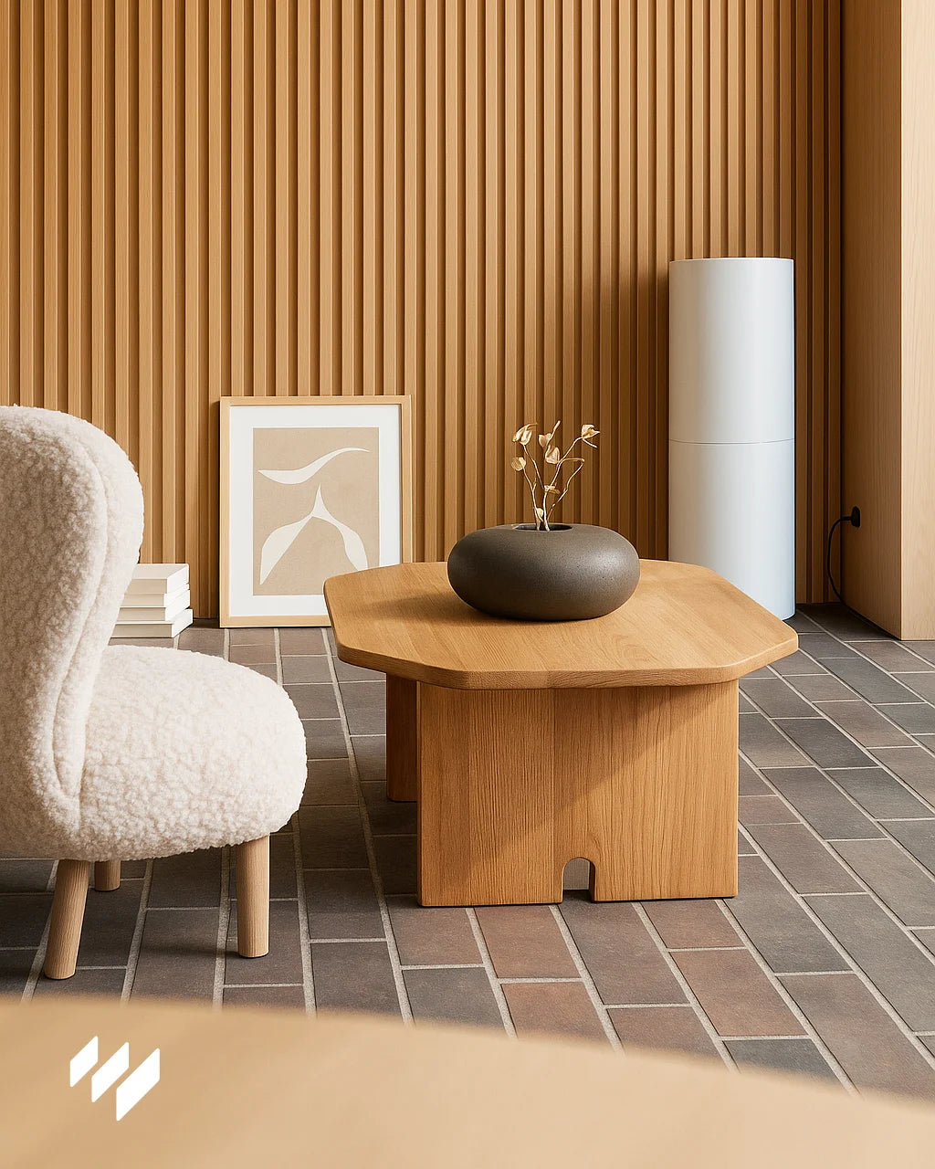 Panel-decorativo-de-listones-3D-WPC-Roble-Natural-para-salon