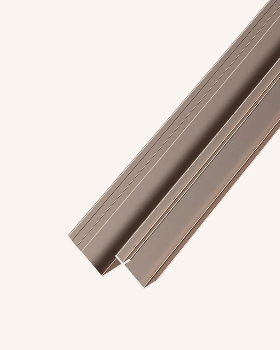 Perfil de esquina interior de aluminio - Oro Rosa Brillante