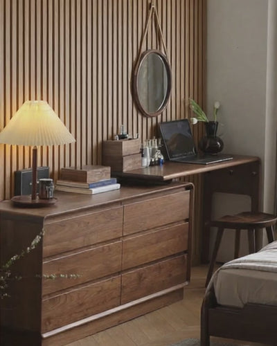 Inspiración de dormitorio con Panel Acústico de Listones Roble Natural de Revestimientos Pared, en un diseño cálido y elegante, ofreciendo ideas para decoración de interiores.